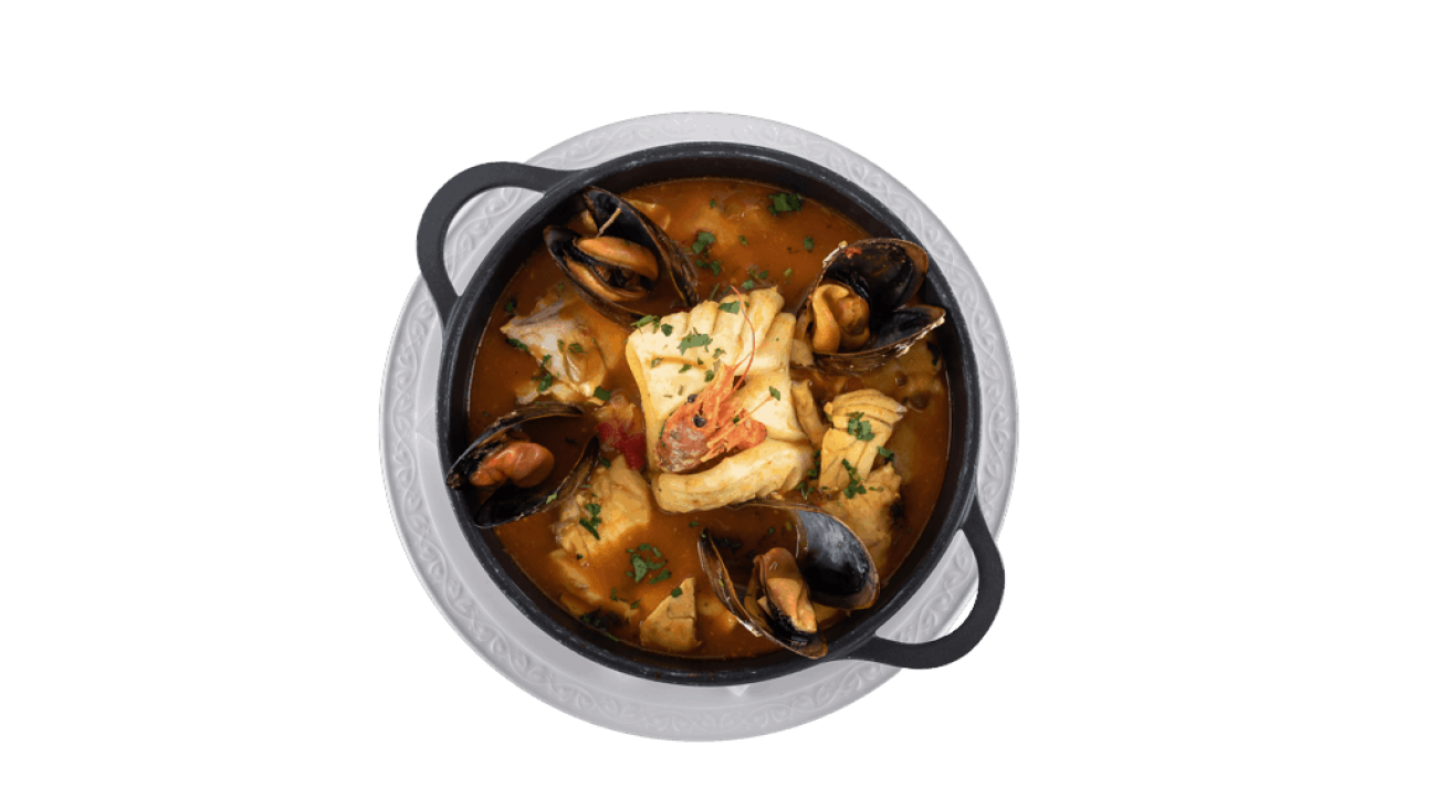 cazuela de pescado y mariscos