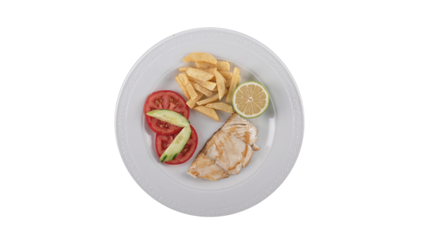 pescado al grill o empanado